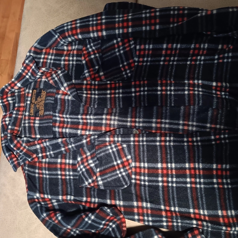 Comfort outfitter shirt long sleeve multicolor Plaid unisex